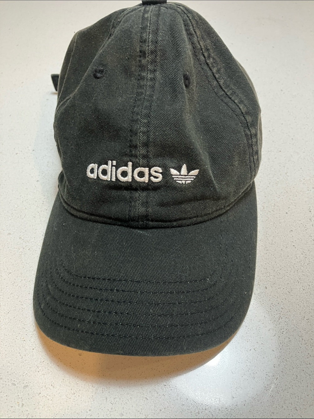adidas Black Cap with White Trefoil and Wordmark